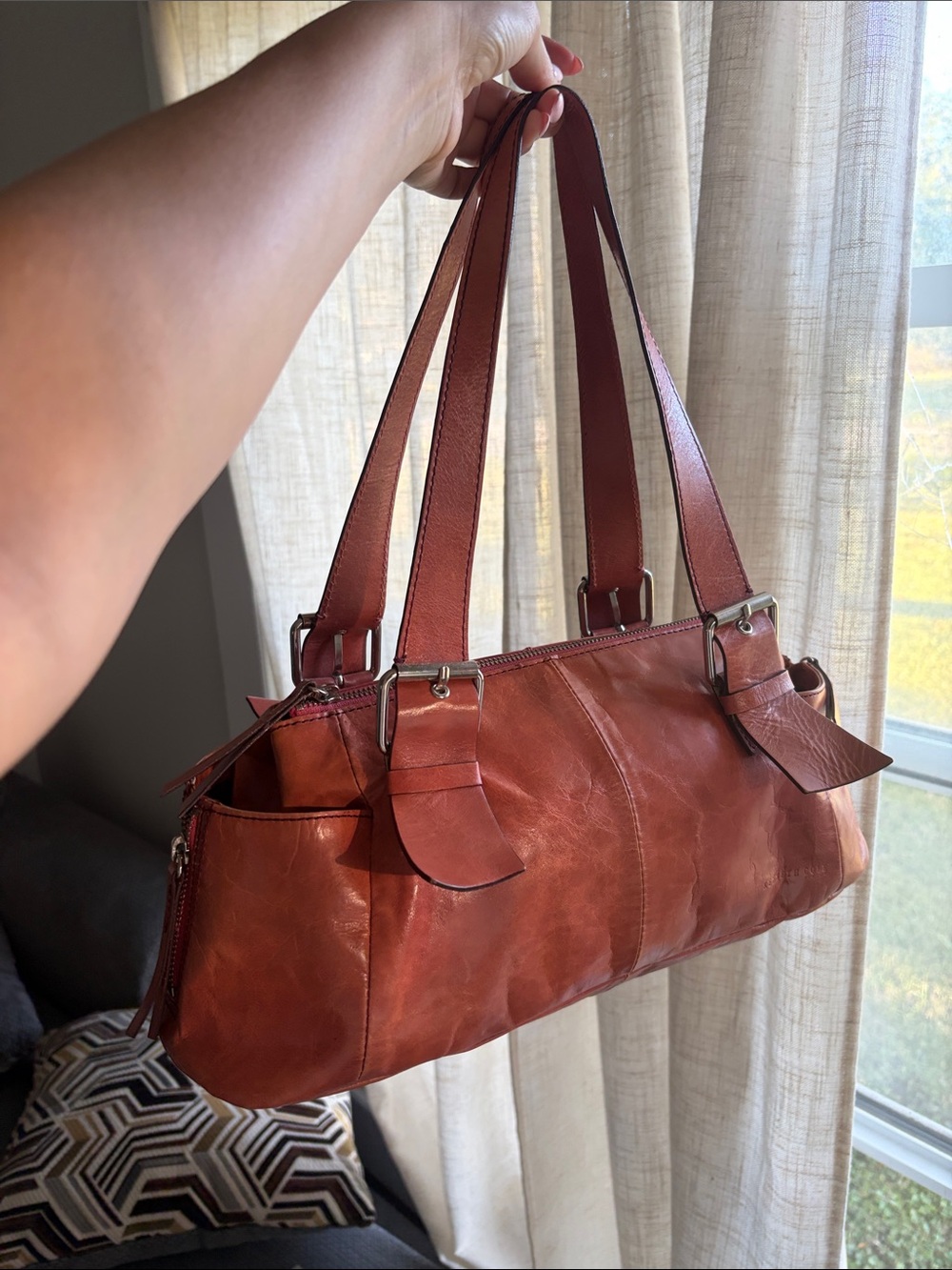 Vintage Y2K Leather Kenneth Cole Women's Leather Shoulder Bag